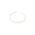 Bracelet or jaune eclat d'etoile oxyde de zirconium