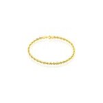 Bracelet or jaune maille corde