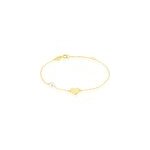 Bracelet roselena coeur or jaune perle de culture