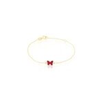 Bracelet solena papillon or jaune