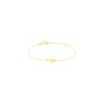 Bracelet terentille coeur or jaune oxyde de zirconium