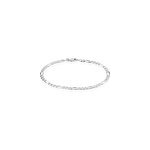 Bracelet vivian maille alternee 1 / 3 argent blanc