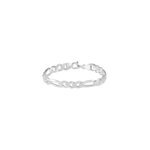 Bracelet vivian maille alternee 1 / 3 argent blanc