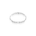 Bracelet vivian maille alternee 1 / 3 argent blanc