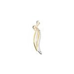 Broche annaline plaqu or jaune oxyde de zirconium