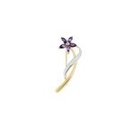 Broche maxanceae plaqu or jaune oxyde de zirconium