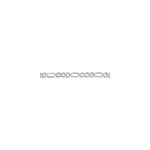 Cha�; ne vivian maille alternee 1 / 3 argent blanc