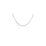Chaine piato argent blanc