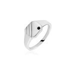 Chevalire kaden argent blanc oxyde de zirconium noir