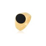 Chevalire ovale or jaune onyx