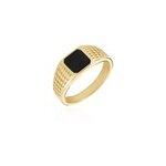 Chevalire plaqu or jaune ariston email noir