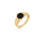 Chevalire plaqu or jaune haakon onyx