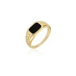 Chevalire plaqu or jaune steven email noir