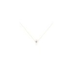 Collier 1 perle or jaune perle de culture