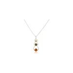 Collier agneta argent blanc ambre