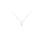Collier albine argent blanc perle de culture et oxyde de zirconium