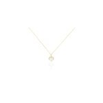 Collier aloys or jaune perle de culture et oxyde de zirconium