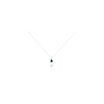 Collier angelika or blanc emeraude et diamant