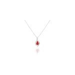 Collier angelika or blanc rubis et diamant