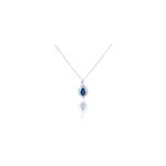 Collier angelika or blanc saphir et diamant