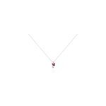 Collier angie or blanc diamant et rubis
