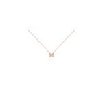 Collier argent rose anne - lise oxyde de zirconium