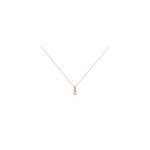 Collier antonia or rose morganite et oxyde de zirconium