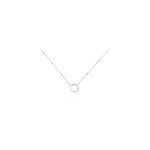 Collier argent blanc cari