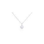 Collier argent blanc cheri perle de culture oxydes de zirconium