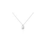 Collier argent blanc djimy