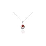 Collier argent blanc doralyn ambre