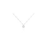 Collier argent blanc mireio