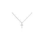 Collier argent blanc nicolaos