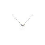 Collier argent blanc paulino pierres artificelles