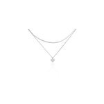 Collier argent blanc sapphira