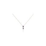 Collier argent rose brenna oxydes de zirconium