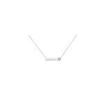 Collier argent rosule oxydes de zirconium