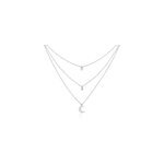 Collier astre argent blanc oxyde de zirconium