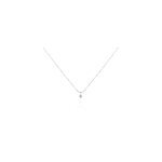 Collier astre precieux argent blanc oxyde de zirconium
