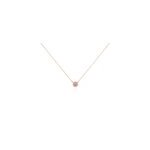 Collier auxana argent rose oxyde de zirconium