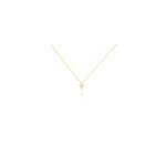 Collier canice croix or jaune oxyde de zirconium