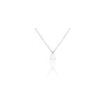 Collier carolyn argent blanc oxyde de zirconium