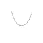 Collier carrus maille grain de cafe argent blanc