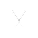 Collier cate argent blanc oxyde de zirconium