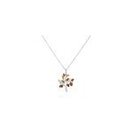 Collier chahida argent blanc ambre