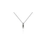Collier charlie - rose acier blanc