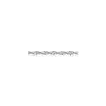 Collier ciana torsade diamante argent blanc