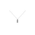 Collier clement acier blanc oxyde de zirconium
