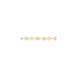 Collier dami maille grain de cafe or tricolore