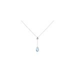 Collier dennis or blanc topaze